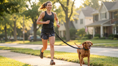 “Hands-Free Dog Leash with Bungee – Waist Belt & Phone Pocket.”